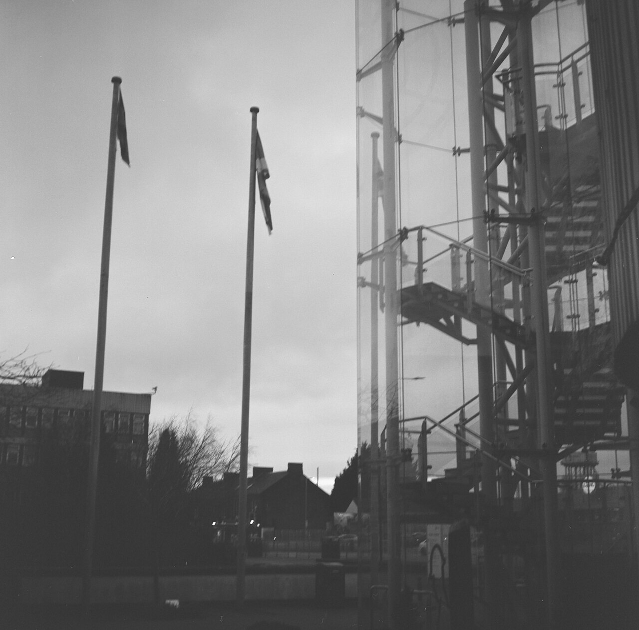 Motherwell Civic Centre, shown as a local landmark